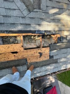 photos of recent roof repair and roof replacement in 77573