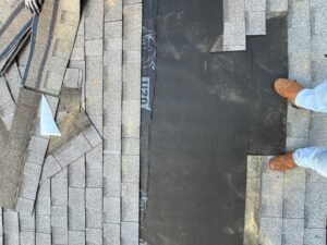 photos of recent roof repair and roof replacement in 77573