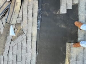 photos of recent roof repair and roof replacement in 77573